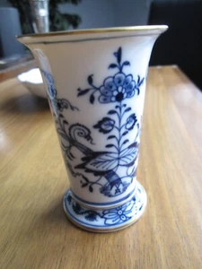 Blumenvase Porzellan Meissen mit Goldrändern, erste Wahl - Bild 1 von 6