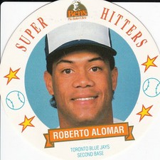 1992 MSA BEN'S Bakery Bread Baseball SUPER HITTERS Disc #3 - ROBERTO ALOMAR