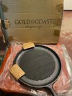 Gold Coast Round Cast Iron Grill Pan With Drip Spout- New In Box