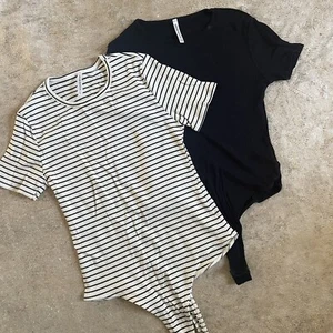 Lulus Basics Black Bodysuit- med/lg - Picture 1 of 3