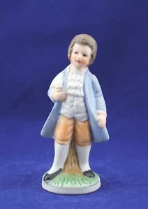 Vintage Porzellan Figur Junge 4 1/4" groß handbemalt Lecroy? - Bild 1 von 8