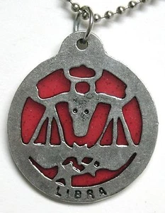 Windows to Stars pendant  - Libra (9/24 – 10/23) – rose resin - Picture 1 of 2