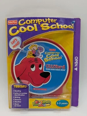 Fisher Price Computer Cool School Clifford CD ROM 3 - 5 Years Reading Writing  - Image 1 of 4
