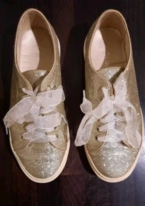 White Lady Brautsneaker Größe 36 Silber Gold Klitzer Brautschuhe - Bild 1 von 11