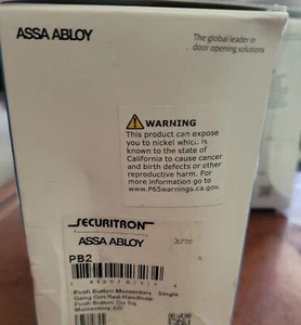 Securitron PB2 Push Button Square Momentary SG Green/Red ASSA ABLOY NIB!! - Picture 1 of 1