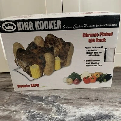 King Kooker 8RPR Chrome Plated Rib And Potato Rack - Image 1 of 2