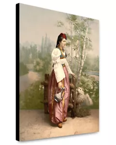 Canvas Print: Girl Of Sarajevo, Bosnia, Austro-Hungary, circa 1890 - Picture 1 of 4