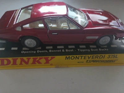 VINTAGE DINKY TOYS- MONTEVERDI 375L- IN CASE #190- MAROON WITH WHITE INTERIOR - Image 1 of 3