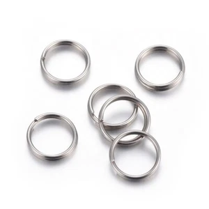 50 Silver Split Rings 5mm x 1mm Double Loop D17-9 Aussie Seller - Picture 1 of 2