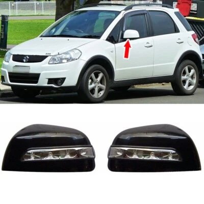 Balck Mirror Cover + LED Indicator 1SET Fits for Suzuki SX4 2006-2013 Foto 1 de 4