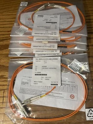 1.65 M 5.4FT LC/LC MM50 50/125 OM2 Duplex Multi Mode Optic Fiber Optic Cable 6ea - Image 1 of 4