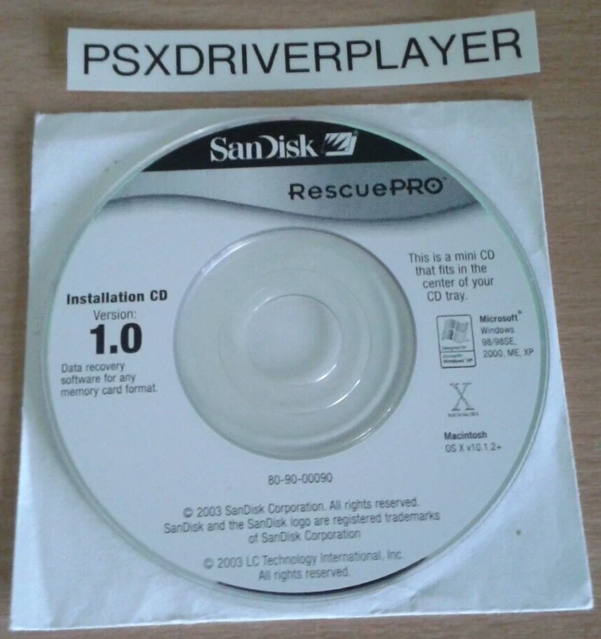 SanDisk RescuePro 1.0 (2003) - Image 1 of 1