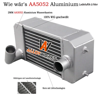 Für Land Rover Discovery Defender 200Tdi 89-94 Ladeluftkühler 116mm Aluminum - Bild 1 von 4