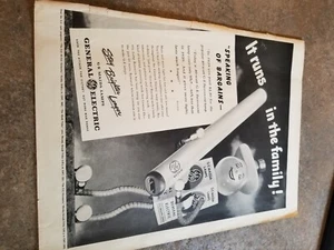 Lámparas Mazda General Electric 1945 vintage con impresión de anuncios. Funciona en familia - Imagen 1 de 1