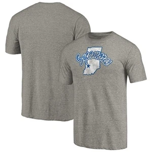 Men's Gray Indiana State Sycamores Classic Primary T-Shirt - Picture 1 of 3