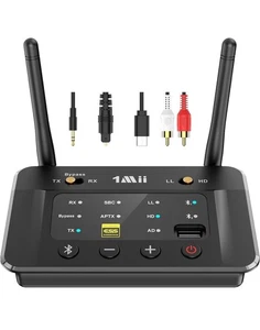 1Mii B03S Bluetooth 5.3 Transmitter Empfänger für TV Heim Stereo, kabellos  - Bild 1 von 7