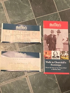 2 Erwachsene Blenheim Palace/Queens Pool Buggy Ticket Stubs mit Churchill Karte gebraucht BT3 - Bild 1 von 5