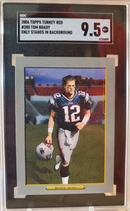 2006 Turkey Red Grey Border TOM BRADY Variation Background PSA 9.5 PATRIOTS HOF - Picture 1 of 3