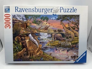 Ravensburger Puzzle Im Reich Der Tiere Afrika 3000 Teile vollständig Löwe Vögel - Bild 1 von 7
