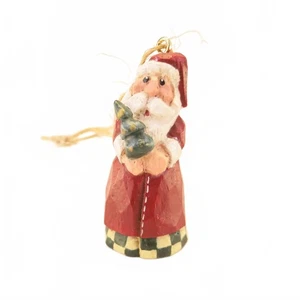 Eddie Walker Mini Santa hält Baumschmuck Weihnachten Midwest of Cannon Falls - Bild 1 von 5