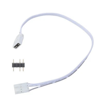 4 Pin ARGB 5V Adapter Cable 25cm White Extension Line For Color Lighting Sync - Image 1 of 4