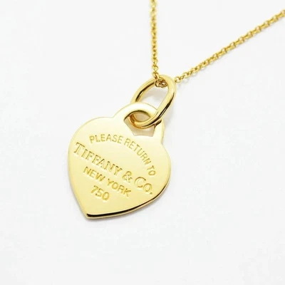 Collar colgante TIFFANY & Co. Return to Tiffany oro 18K corazón etiqueta Foto 1 de 4
