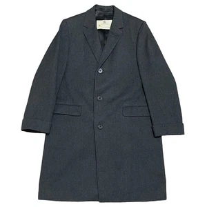 70s Aquascutum Chester Coat Charcoal Gray Made in England Size 38 Wool F/S - Picture 1 of 17