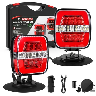 Wireless Trailer Lights, 2 Mounting Options Magnetic Trailer Light for Towing - Image 1 of 4