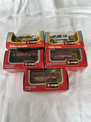 Bburago. Coches fundidos a presión Burago. BMW, Suzuki, Land Rover, Peugeot 205, Chevrolet Foto 1 de 4