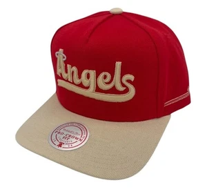 Mitchell & Ness MLB Los Angeles Angels 2 Tone Pro Crown Fit Snapback Hat - Picture 1 of 10