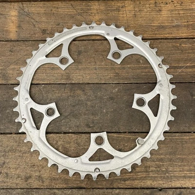 Shimano SG HyperDrive Chainring 46T 110 BCD 5-Bolt Silver Road Bike Outer Ring - Image 1 of 4