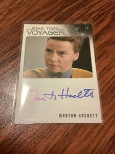 THE QUOTABLE STAR TREK AUTOGRAPH CARD MARTHA HACKETT 2012 RITTENHOUSE - Foto 1 di 2