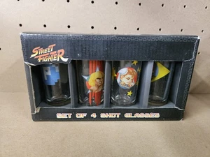 Retro Style Street Fighter II Shot Glasses Used Unwanted Collectable Gift Bar - Picture 1 of 6