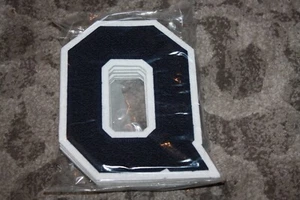 Vintage School Letterman Varsity Felt Letter Q Sports patch BLACK wool - Picture 1 of 1