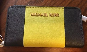 New Michael Kors Jet Set Travel Center Stripe Slim Wristlet Tech Phone case - Picture 1 of 5