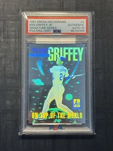 1991 Arena Holograms Signature Series #2 Ken Griffey Jr. Auto /2500 PSA 10 - Picture 1 of 3
