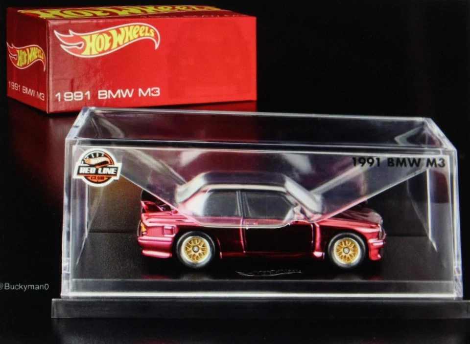 Hot Wheels (HNL25) RLC 1991 BMW M3 - Spectraflame Red