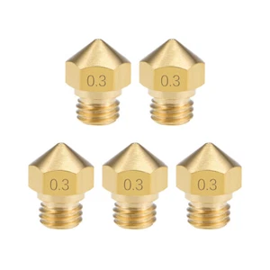 0.3mm 3D Tête Buse Imprimante M7 Filetage MK10 Extrudeuse Imprimer Laiton 5Pcs - Photo 1/3