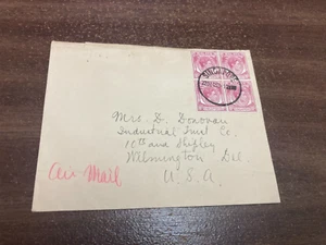 KAPPYS 9-8 SINGAPORE GEORGE VI AIR MAIL COVER TO USA - Picture 1 of 2