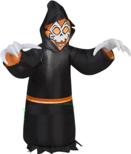 Segadora inflable LED de Halloween de 3,5' con decoración de patio facial de esqueleto - Imagen 1 de 1