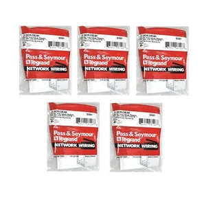 Pass & Seymour Legrand Qty 5 Network Wiring RJ45 Cat 5e ACTIVATE 2A245-C5E-BLK - Picture 1 of 4