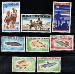 Mali 1976 Mi. 539-546 MNH 100% Airmail Scouting, Fish - Picture 1 of 1