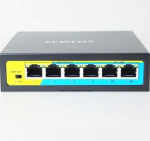 6-Port POE Switch / 4 PoE Ports, 2 Ethernet Uplink & Extended Function - Picture 1 of 7