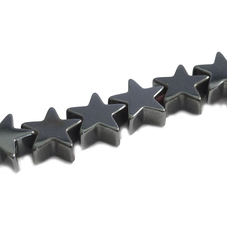 Hämatitperlen Stern ca. 5,5 mm Strang ca. 85 Perlen Spacer nenad-design AN163 - Bild 1 von 4