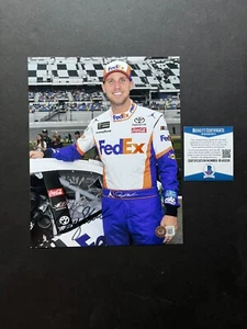 Denny Hamlin autographed signed Nascar legend 8x10 photo Beckett BAS coa - Picture 1 of 1