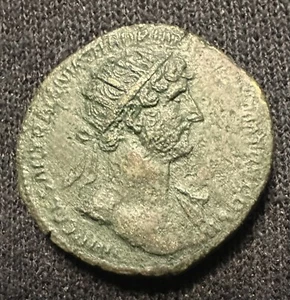 Hadrian 120/22AD AE Dupondius SALVS PVBLICA 27mm 13.05g - Picture 1 of 2