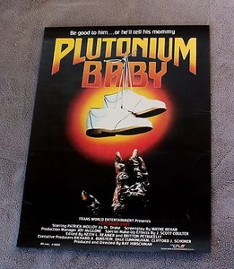 Plutonium Baby 1987 RARE HORROR Monster Trans World Video Poster #0620 EX C8 - Bild 1 von 1
