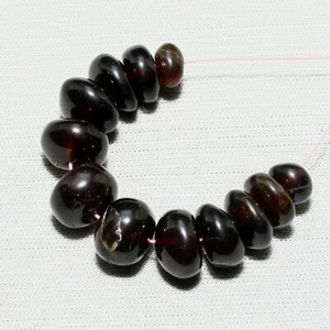 12 cuentas de rondelle de hessonita natural piedras preciosas sueltas 42,45 quilates tamaño 6 mm a 9 mm - Imagen 1 de 6