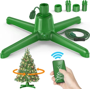 (2024 Upgrade) Rotating Christmas Tree Stand with Remote Control, Stable 360 Rev - Picture 1 of 12