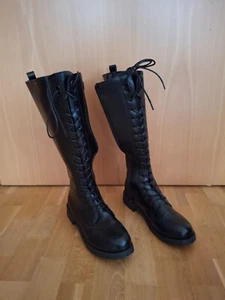 Stiefel, Langschaftstiefel, Schnürstiefel, Gr. 40/41 - Bild 1 von 10
